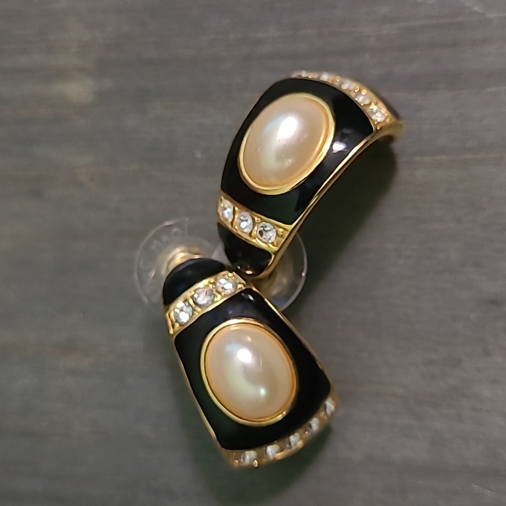 Joan Rivers Half Hoop Earrings